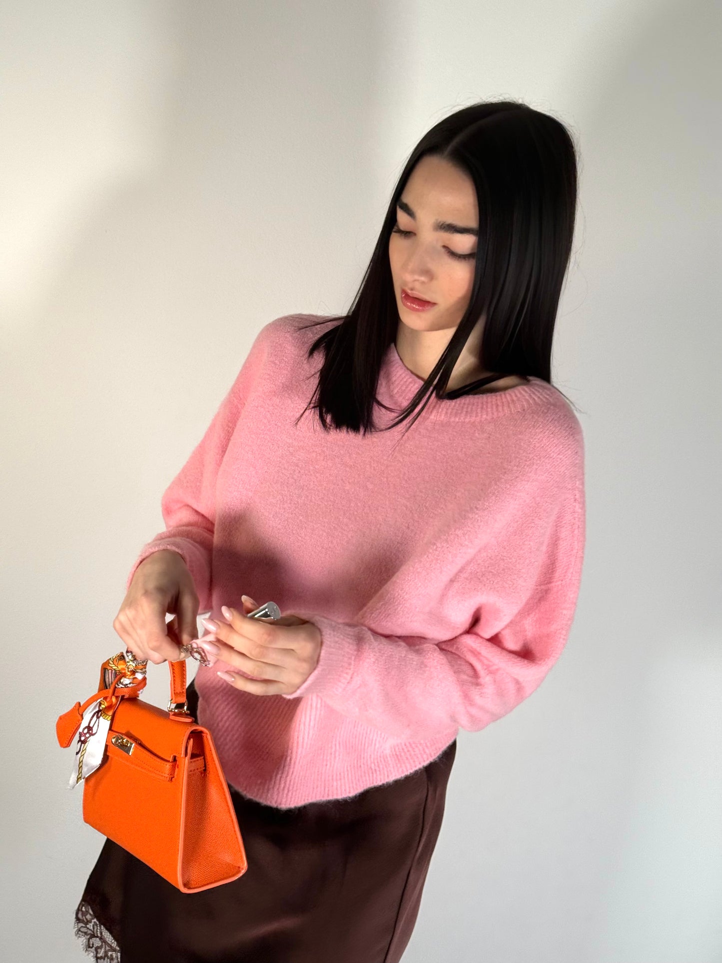 OF - LUMINA Maglione Flaminia rosa