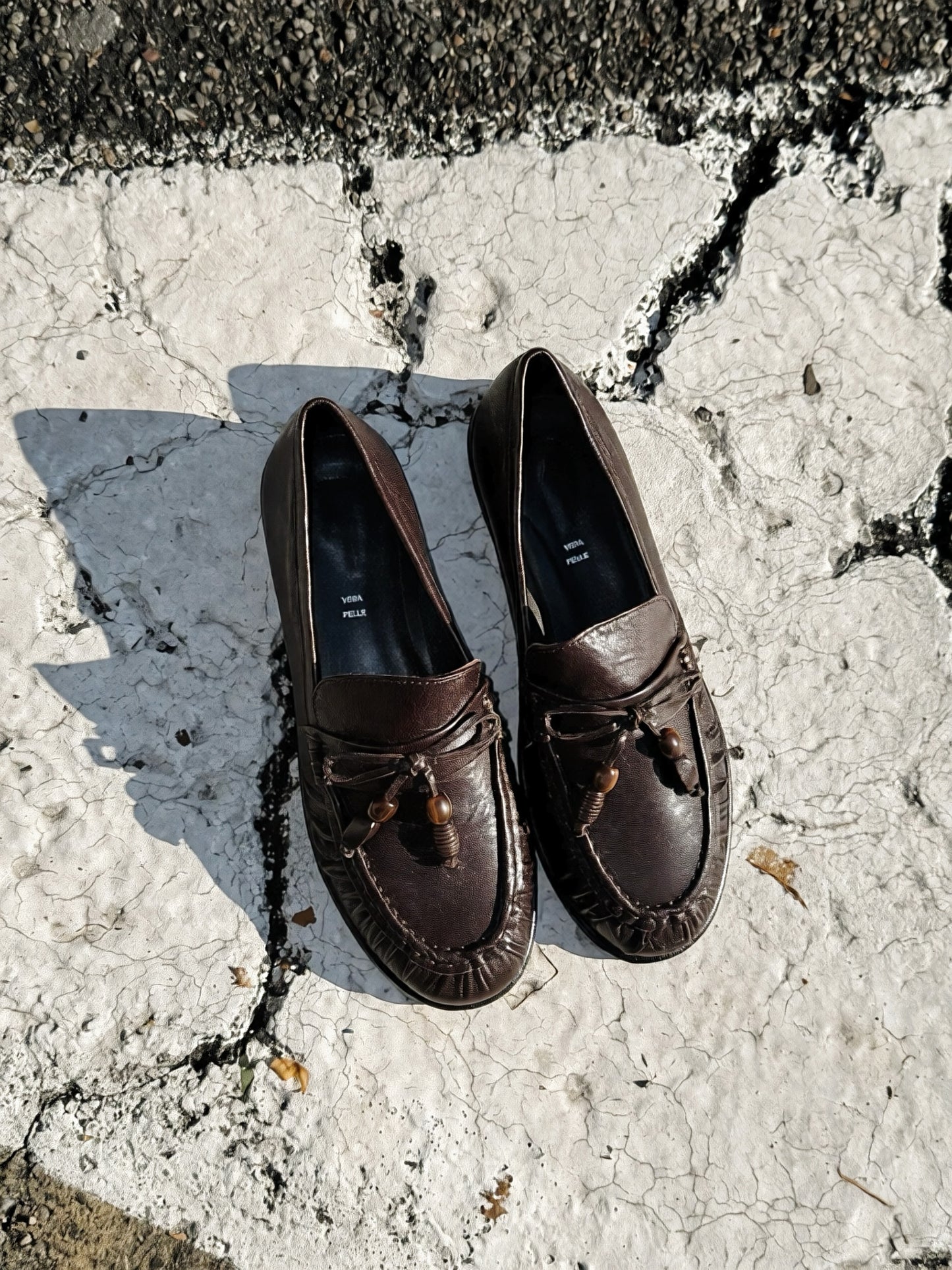 LM - Mocassino Calipso testa di moro con accessorio