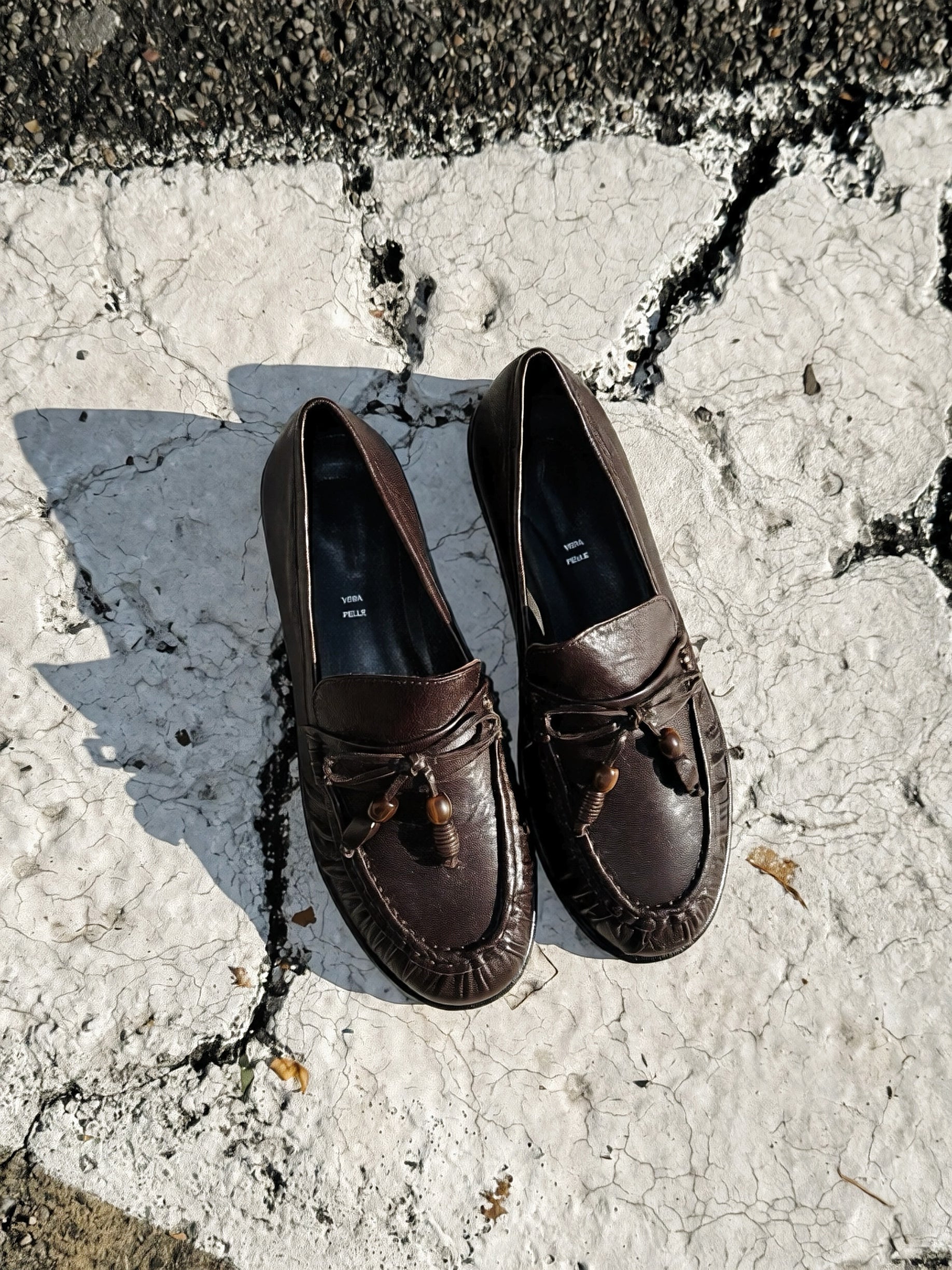 LM - Mocassino Calipso testa di moro con accessorio