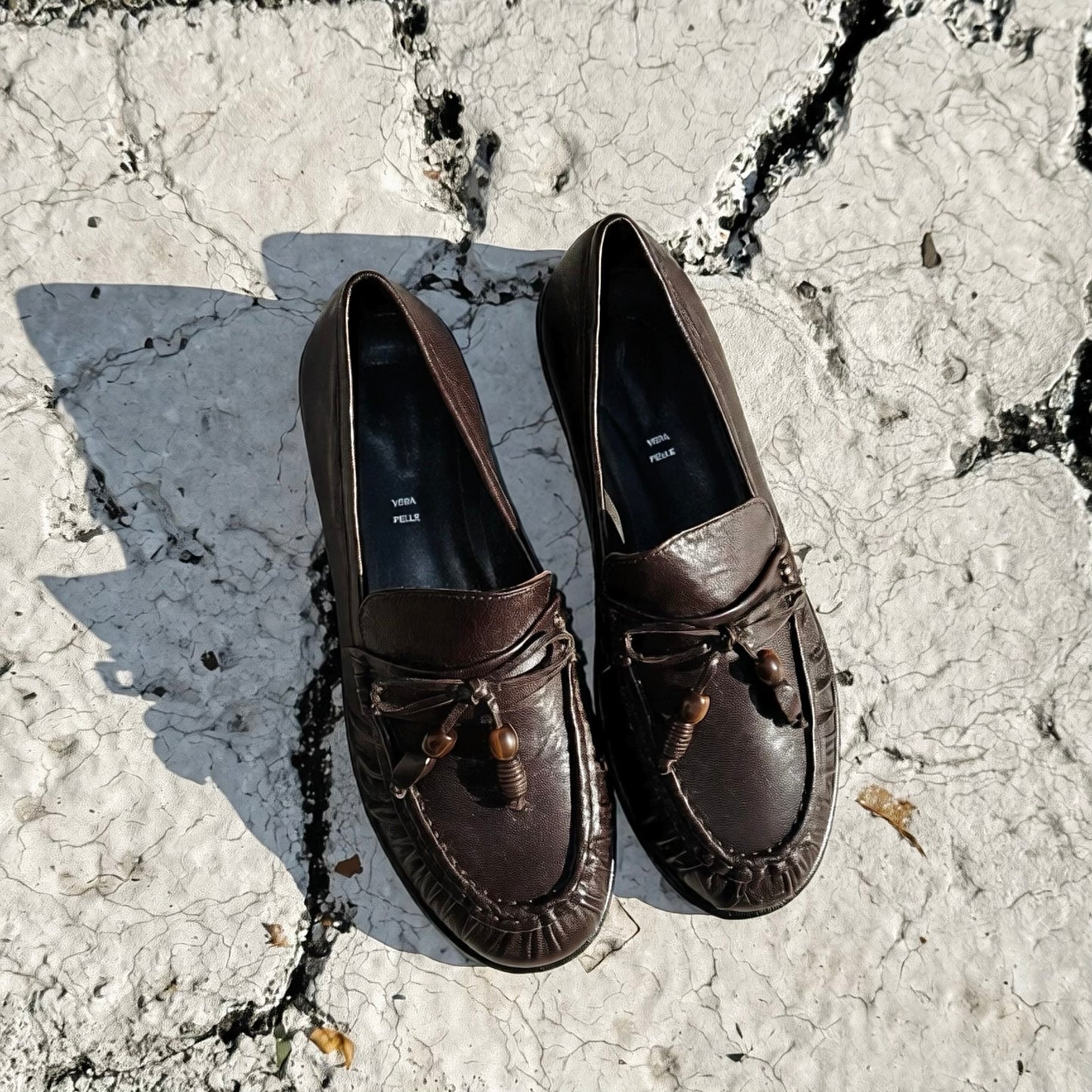 LM - Mocassino Calipso testa di moro con accessorio