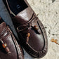 LM - Mocassino Calipso testa di moro con accessorio