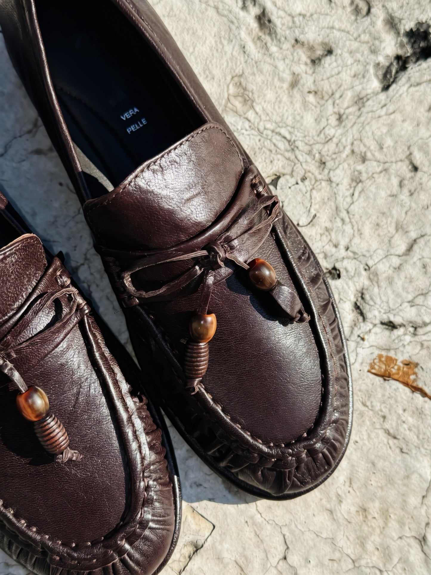 LM - Mocassino Calipso testa di moro con accessorio