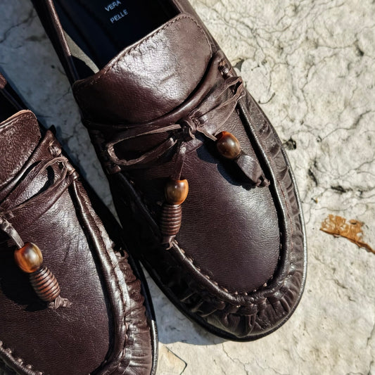 OF - Mocassino Calipso testa di moro con accessorio