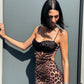 LM - Abito Martina animalier e pizzo