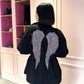LM - Giacca Angel con ali strass e patch