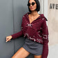 LM - Cardigan Mel bordeaux