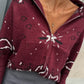 OF - Cardigan Mel bordeaux