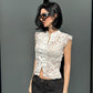 LM - Top Alamar bianco pizzo