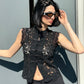 LM - Top Alamar nero pizzo