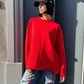 LM - Felpa Kiki rosso distressed