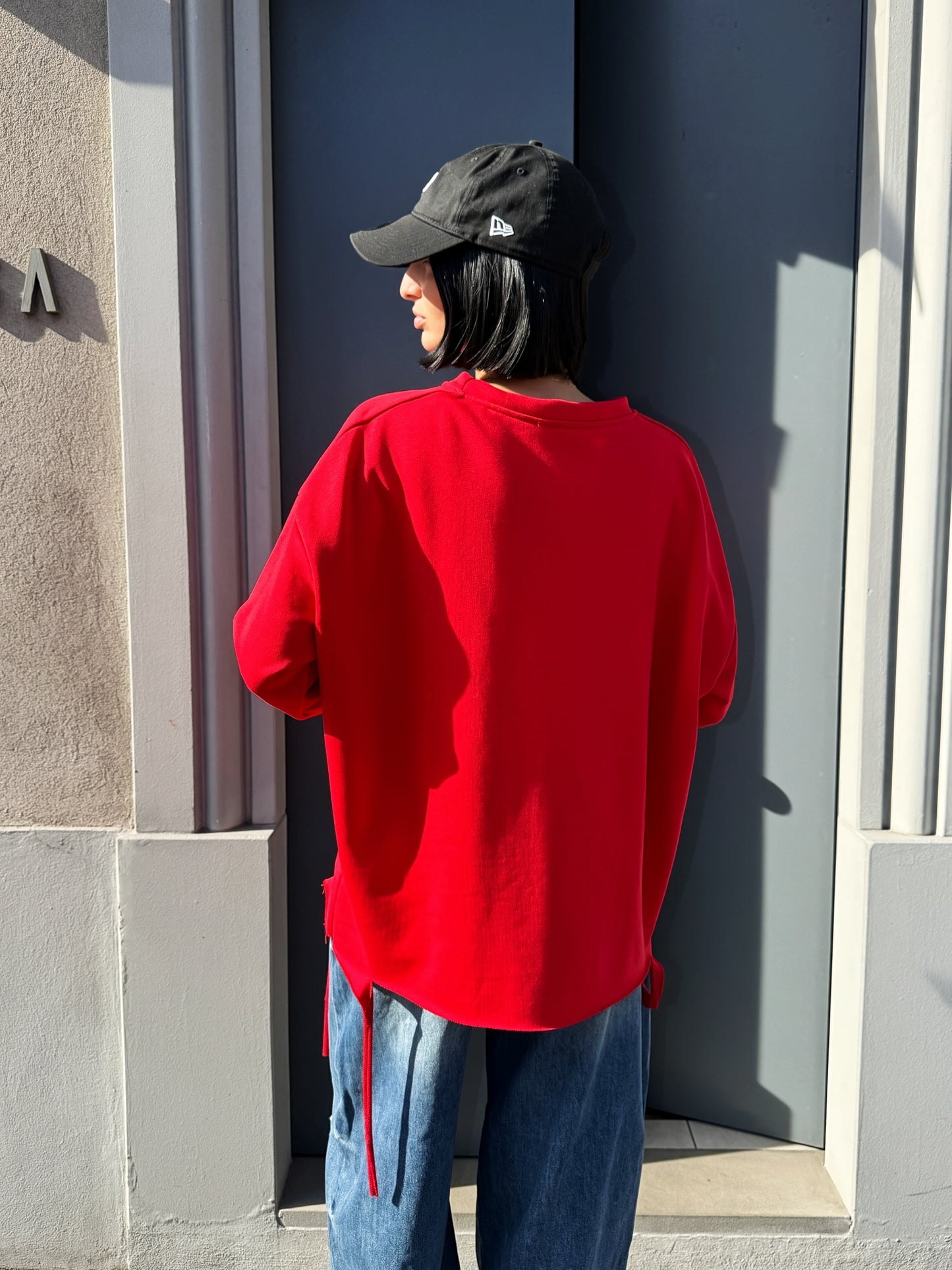 OF - Felpa Kiki rosso distressed