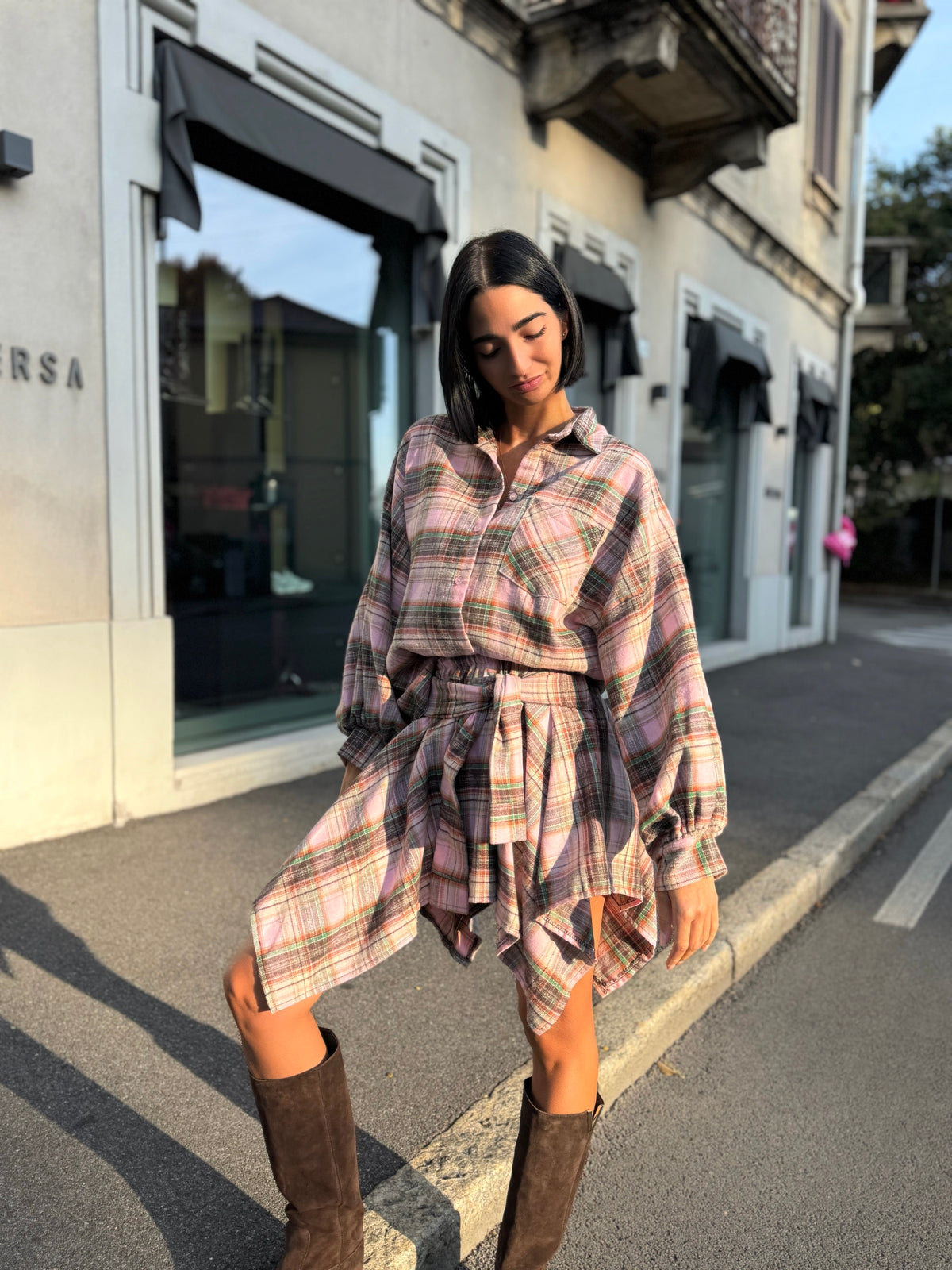 OF - Set Serena quadri rosa mix