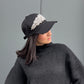 OF - Cappello Riri nero con pietre