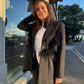 LM - LUMINA Blazer Holland nero con piume nere