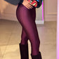 LM - Leggings Fabia bordeaux satin