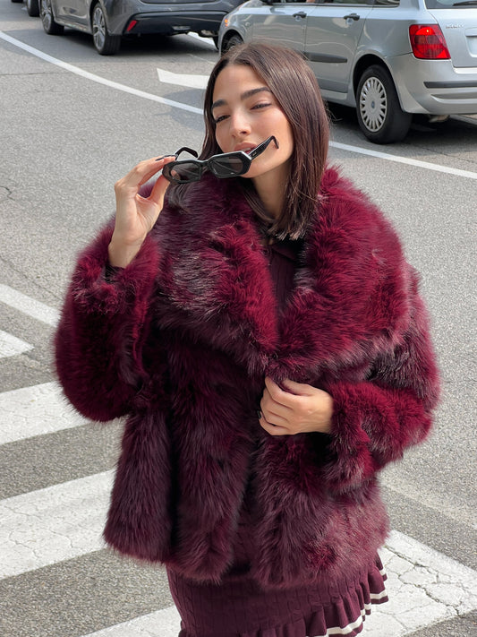 OF - Ecopelliccia Loren bordeaux