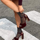 Steve Madden Miliana burgundy velvet