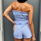 LM - Set Kaya a righe bianco e azzurro