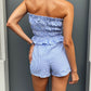 OF - Set Kaya a righe bianco e azzurro