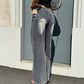 LM - Jeans Starlight grigio vintage con inserto strass