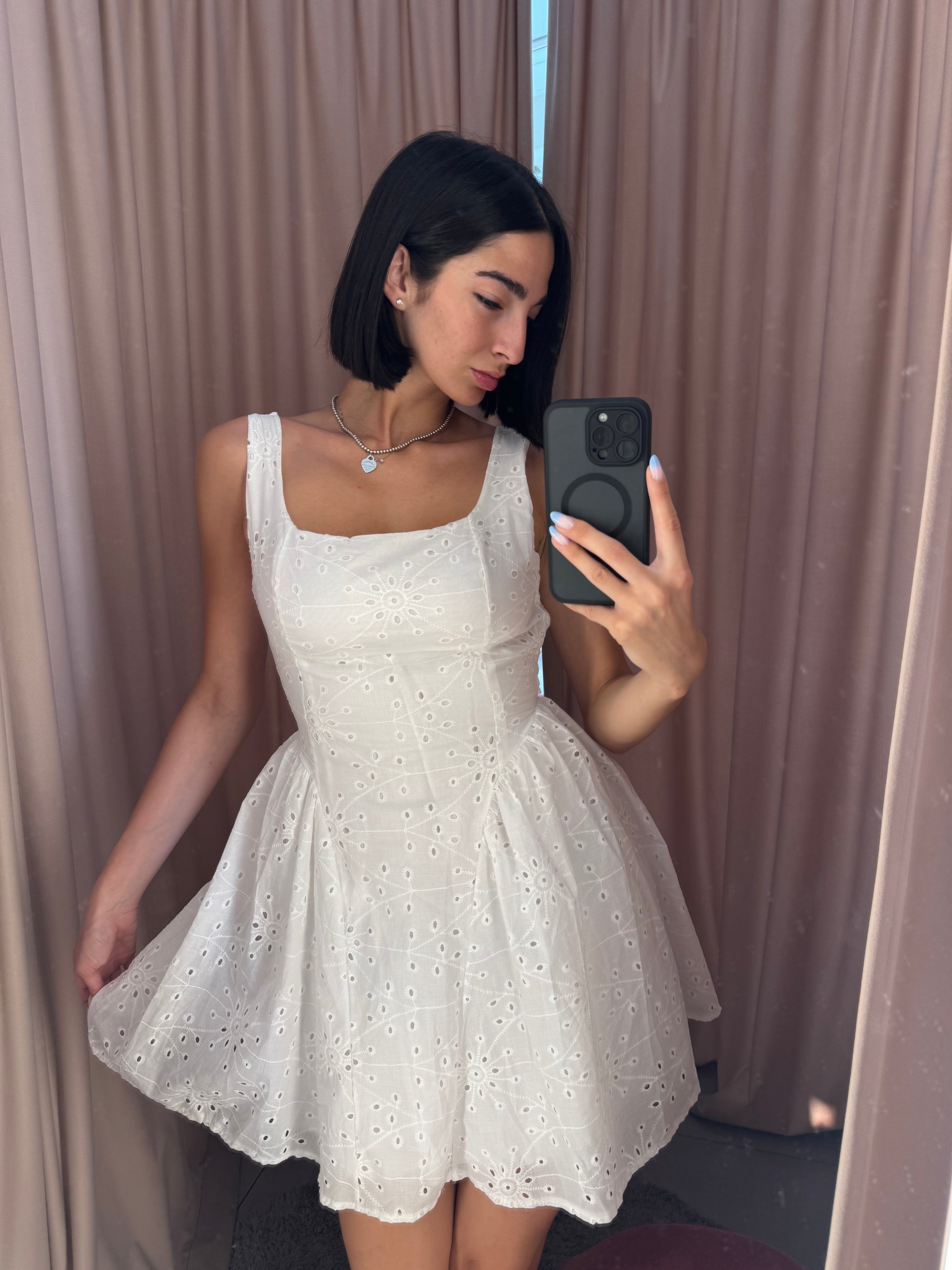 OF - Abito Twilly sangallo bianco