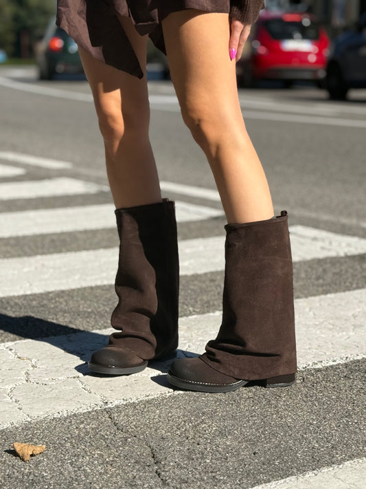 OF - Stivale Levian camoscio testa di moro