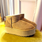 LM - Stivaletto Arlena platform suede camel