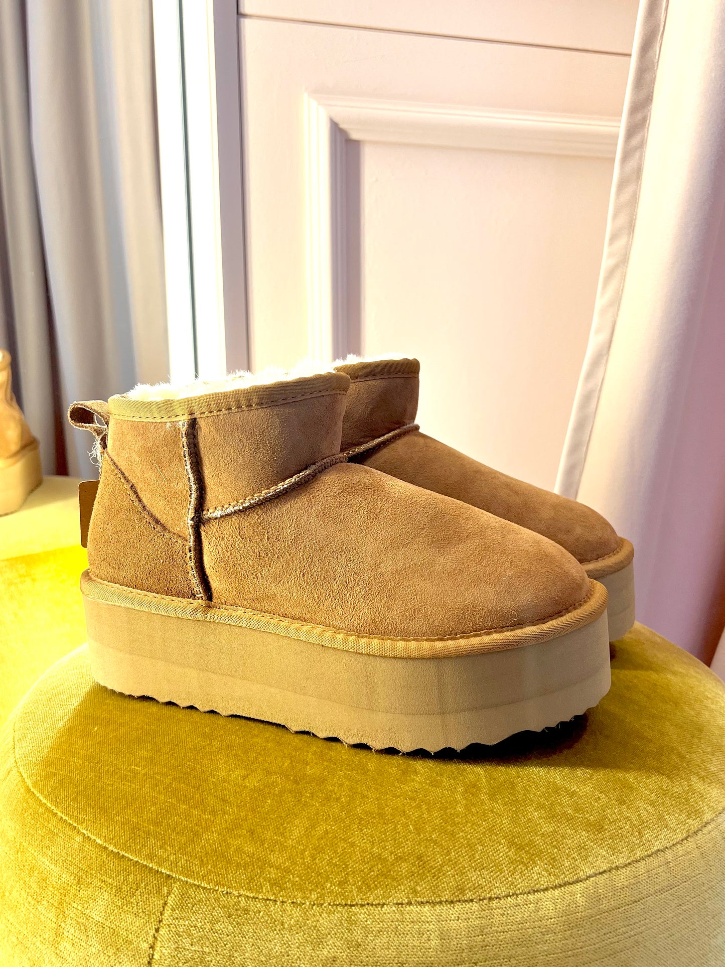 LM - Stivaletto Arlena platform suede camel