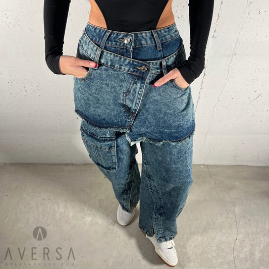 LM - Jeans Willow denim con gonna