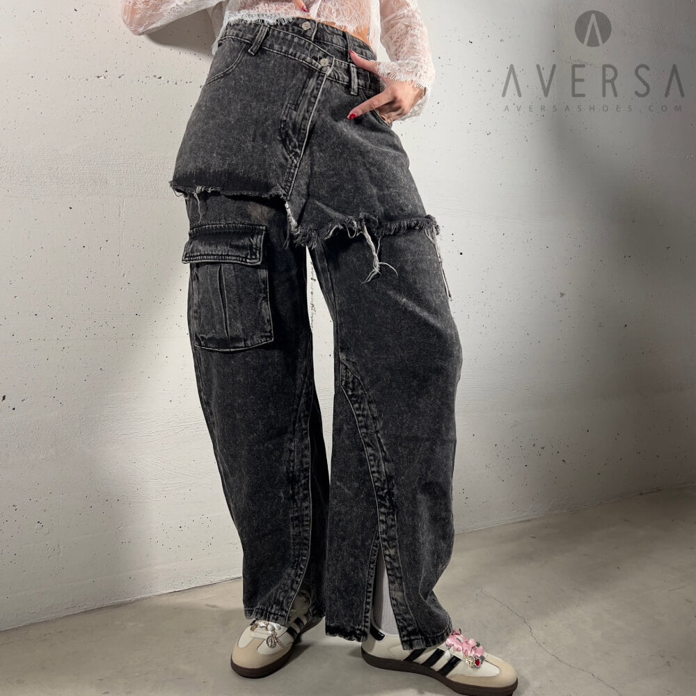 OF - Jeans Willow denim con gonna