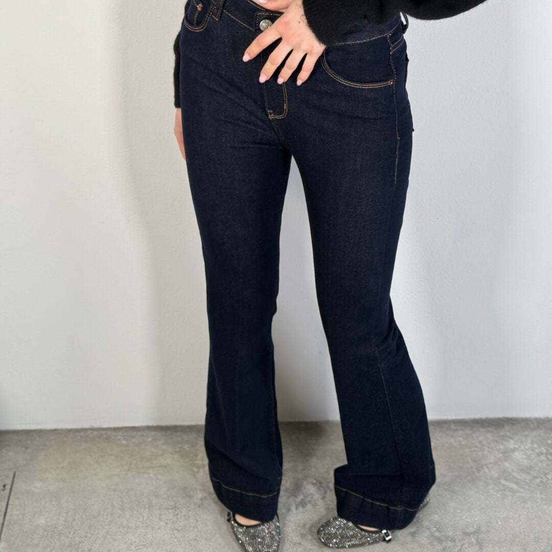 LM - Jeans Marlena blu a zampa