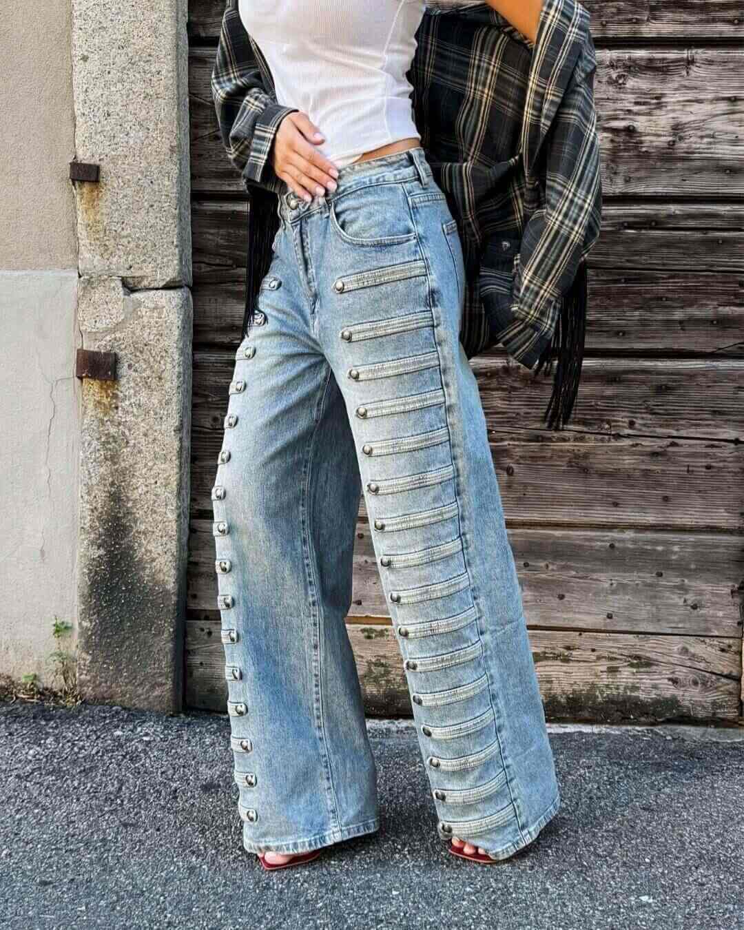 OF - Jeans Harald con alamari