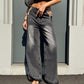 OF - Jeans Starlight grigio vintage con inserto strass