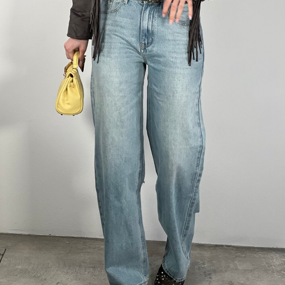 OF - Jeans Alba strappi sul retro