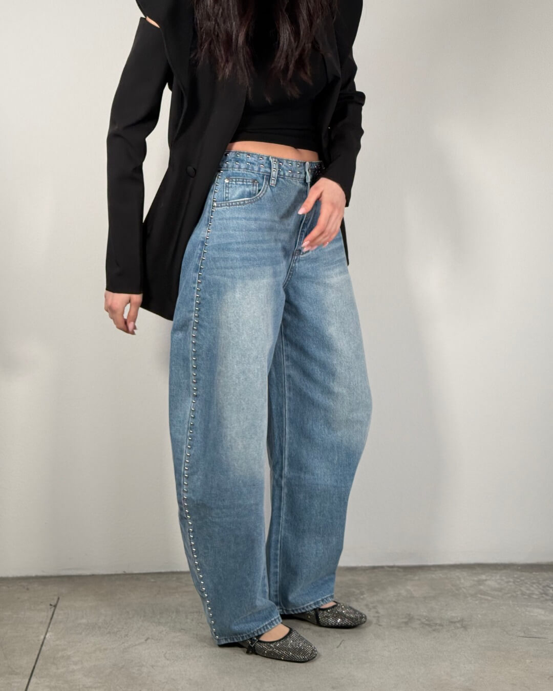 OF - Jeans Luke con borchie