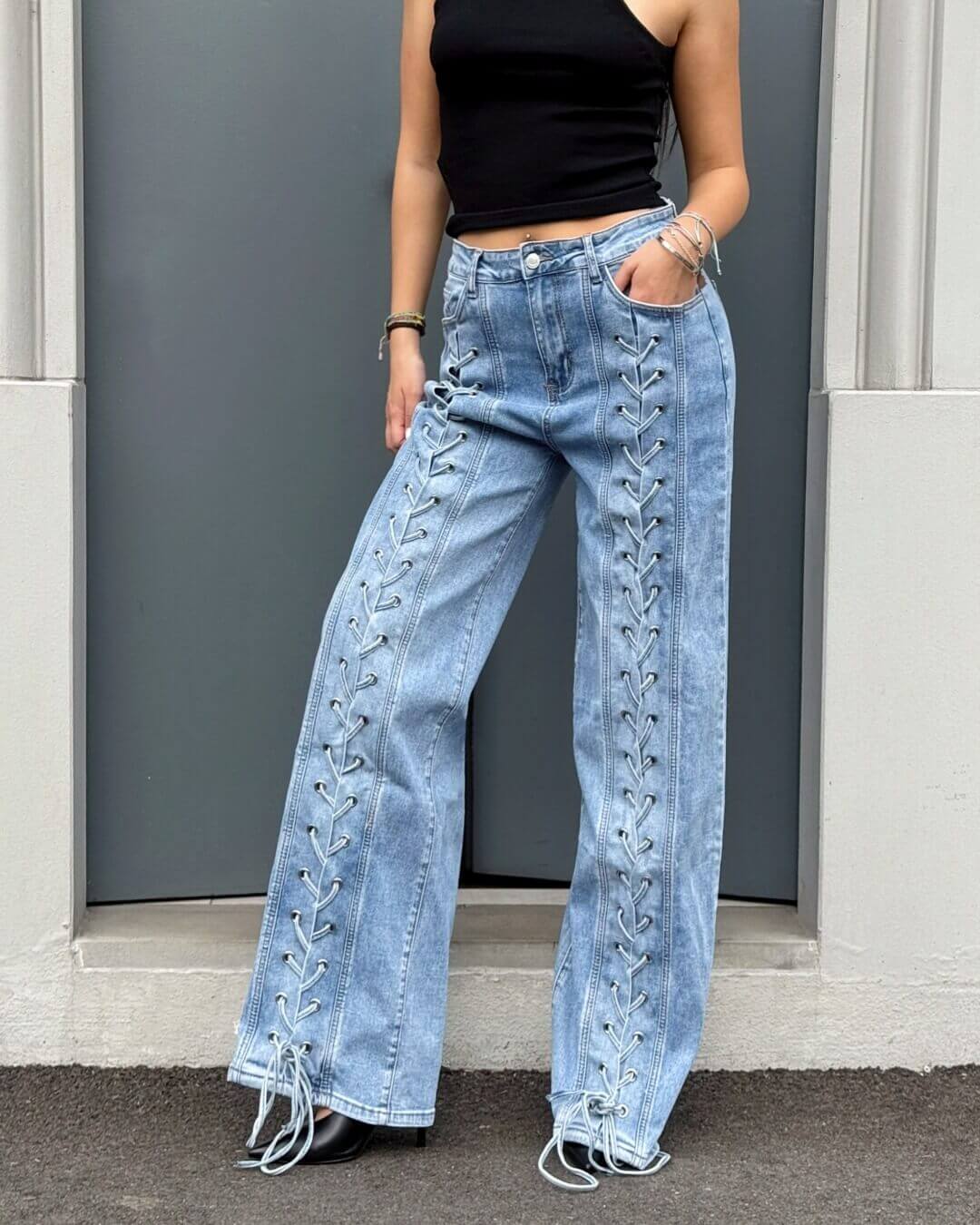 OF - Jeans Exter intreccio light denim
