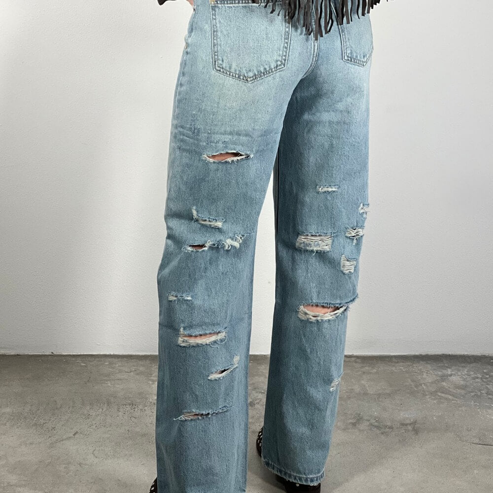 LM - Jeans Alba strappi sul retro