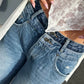 OF - Jeans Stefy double denim blue