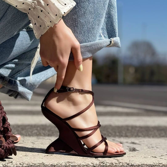 OF - Jeffrey Campbell Celestial brown satin