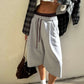 LM - Jorts Mia grigio con inserto ecopelle bordeuax