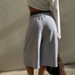 OF - Jorts Mia grigio con inserto ecopelle bordeuax