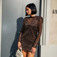 OF - LUMINA Abito Katia pizzo marrone