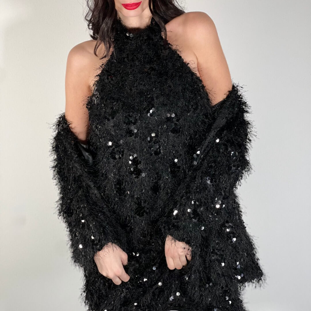 LM - LUMINA Abito Messy nero