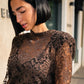OF - LUMINA Abito Katia pizzo marrone