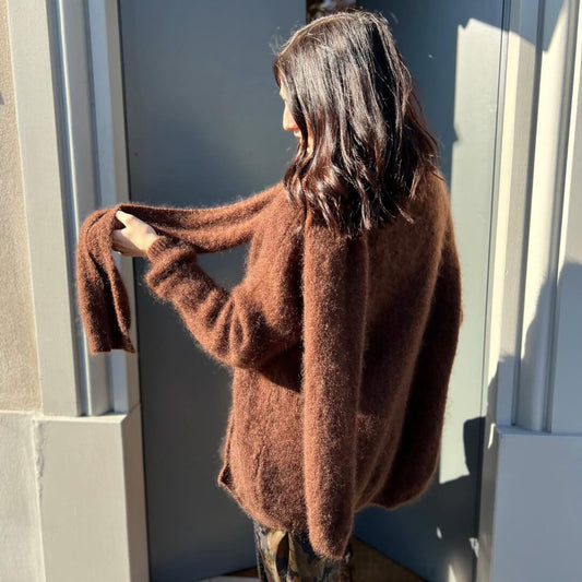 LM - LUMINA Cardigan Mikasa marrone