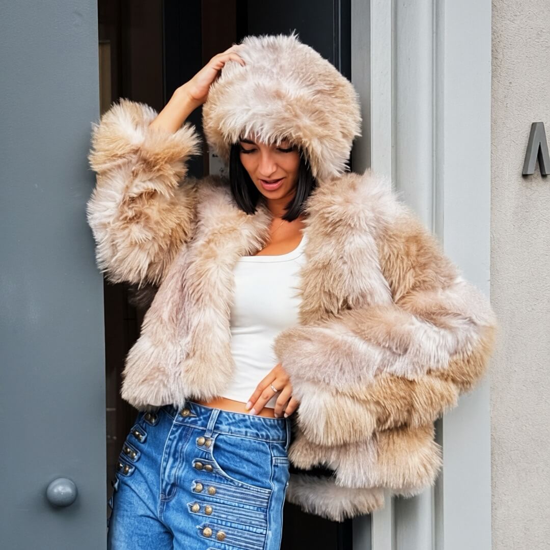 LM - LUMINA Ecopelliccia Furry beige