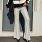 OF - LUMINA Pantalone Tanisha champagne strass