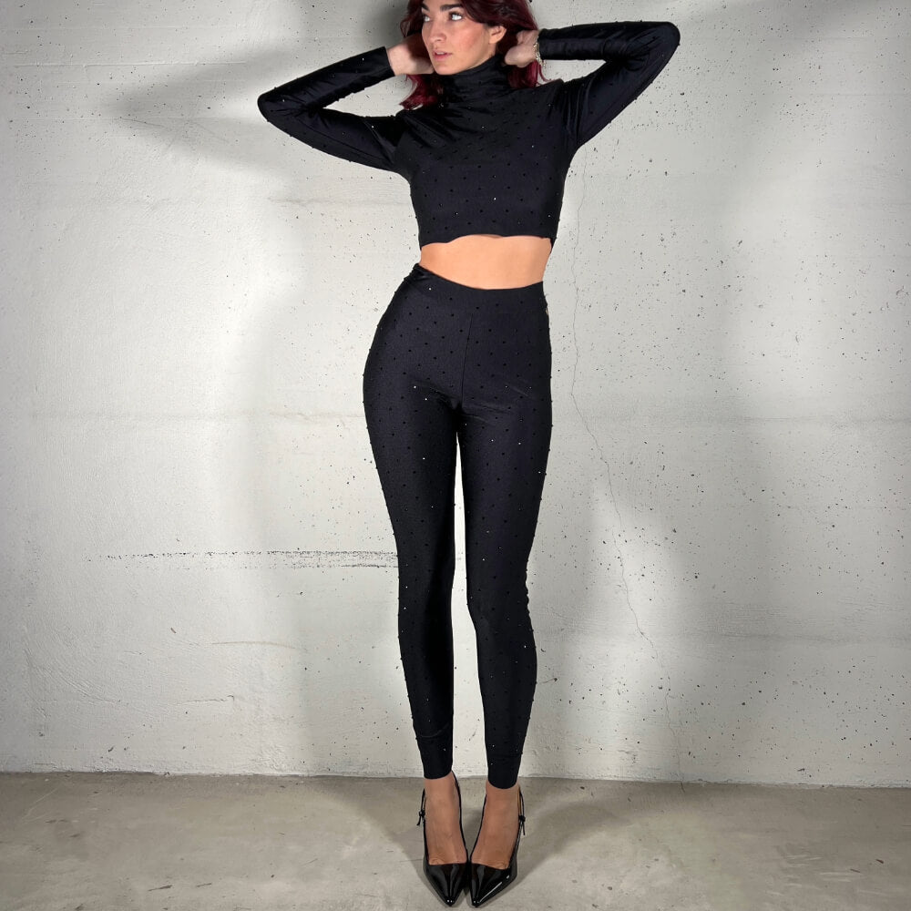 OF - Matinée Leggings Emily strass nero