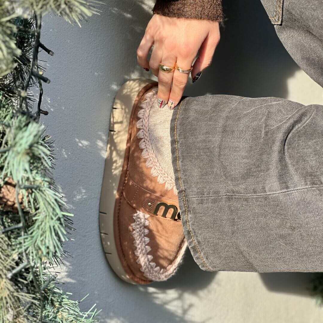 OF - MOU Bounce clog metal logo pink brown