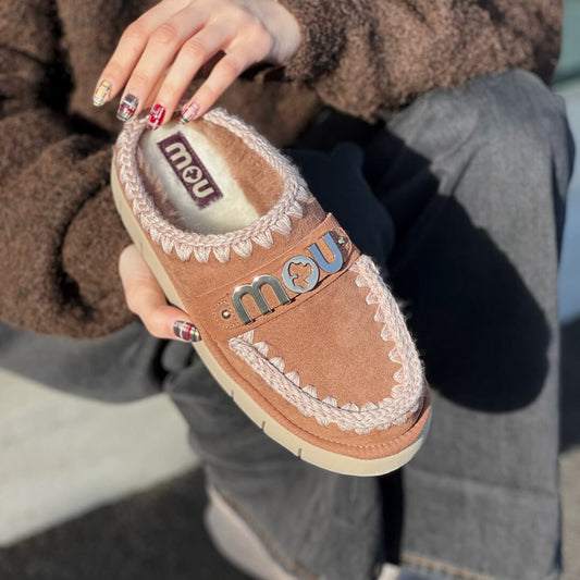 OF - MOU Bounce clog metal logo pink brown